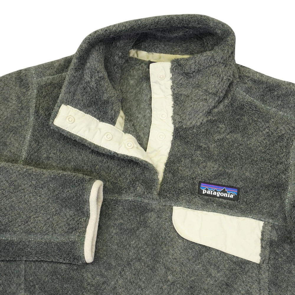 Patagonia Re-Tool Snap-T Pullover Women XS Grey Fleece Pocket Mock Neck 25442